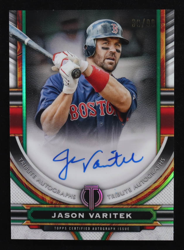 Jason Varitek 2023 Topps Tribute Autographs Green #TAJV #39/99 at PristineAuction.com Jason Varitek 2023 Topps Tribute Autographs Green #TAJV #39/99 at PristineAuction.com