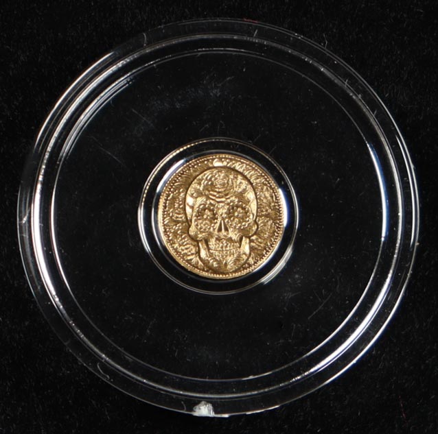 1/200 oz .9999 Fine Gold Coin - Day of the Dead Rose Skull at PristineAuction.com 1/200 oz .9999 Fine Gold Coin - Day of the Dead Rose Skull at PristineAuction.com