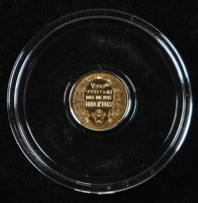1/200 oz .9999 Fine Gold Coin - Day of the Dead Rose Skull at PristineAuction.com 1/200 oz .9999 Fine Gold Coin - Day of the Dead Rose Skull at PristineAuction.com