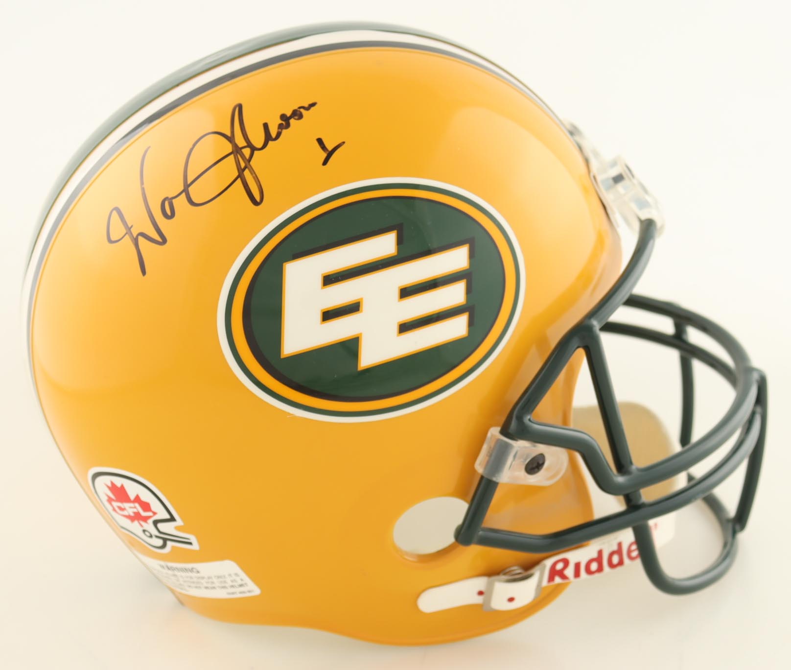 Warren Moon Signed Eskimos Full-Size Authentic On-Field Helmet with Display Case (Beckett) at PristineAuction.com Warren Moon Signed Eskimos Full-Size Authentic On-Field Helmet with Display Case (Beckett) at PristineAuction.com