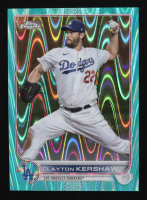 Clayton Kershaw 2022 Topps Chrome Sonic Aqua RayWave Refractors #183 #026/199 at PristineAuction.com