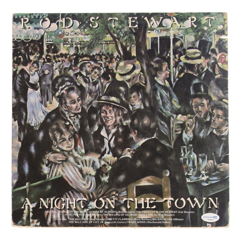 Rod Stewart Signed "A Night on the Town" Vinyl Album Cover (ACOA) at PristineAuction.com Rod Stewart Signed "A Night on the Town" Vinyl Album Cover (ACOA) at PristineAuction.com