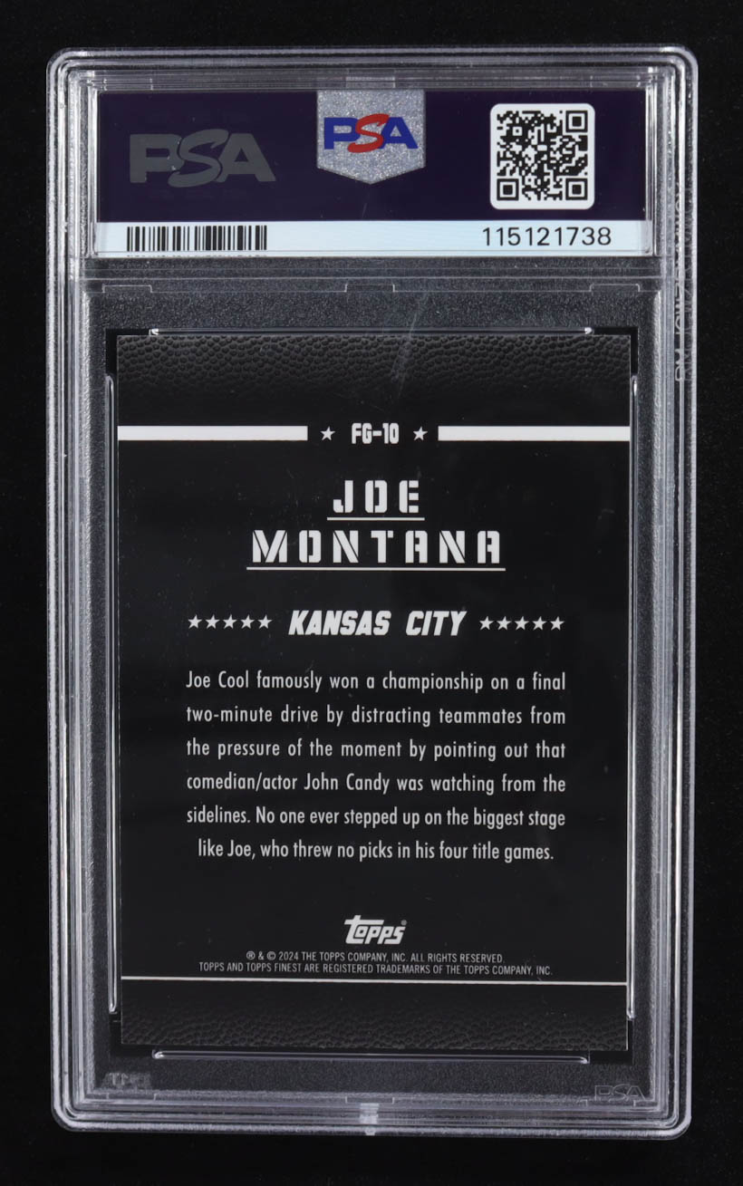 Joe Montana 2024 Finest Field Generals Sky Blue Refractors #FG10 #034/150 (PSA 9) at PristineAuction.com Joe Montana 2024 Finest Field Generals Sky Blue Refractors #FG10 #034/150 (PSA 9) at PristineAuction.com
