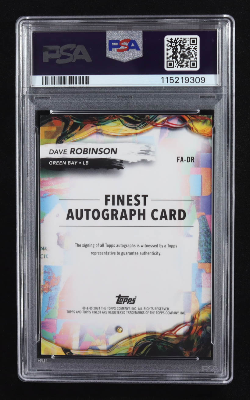Dave Robinson 2024 Finest Autographs Gold Geometric Refractors #FADR #03/50 (PSA 10 | Auto 10) at PristineAuction.com Dave Robinson 2024 Finest Autographs Gold Geometric Refractors #FADR #03/50 (PSA 10 | Auto 10) at PristineAuction.com
