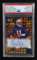 Drew Bledsoe 2024 Finest Flashback Autographs Gold Geometric Refractors #FBADB #25/50 (PSA 10 | Auto 10) at PristineAuction.com
