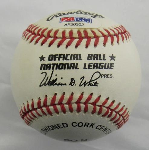 Johnny Mize Signed ONL Baseball (PSA) at PristineAuction.com Johnny Mize Signed ONL Baseball (PSA) at PristineAuction.com