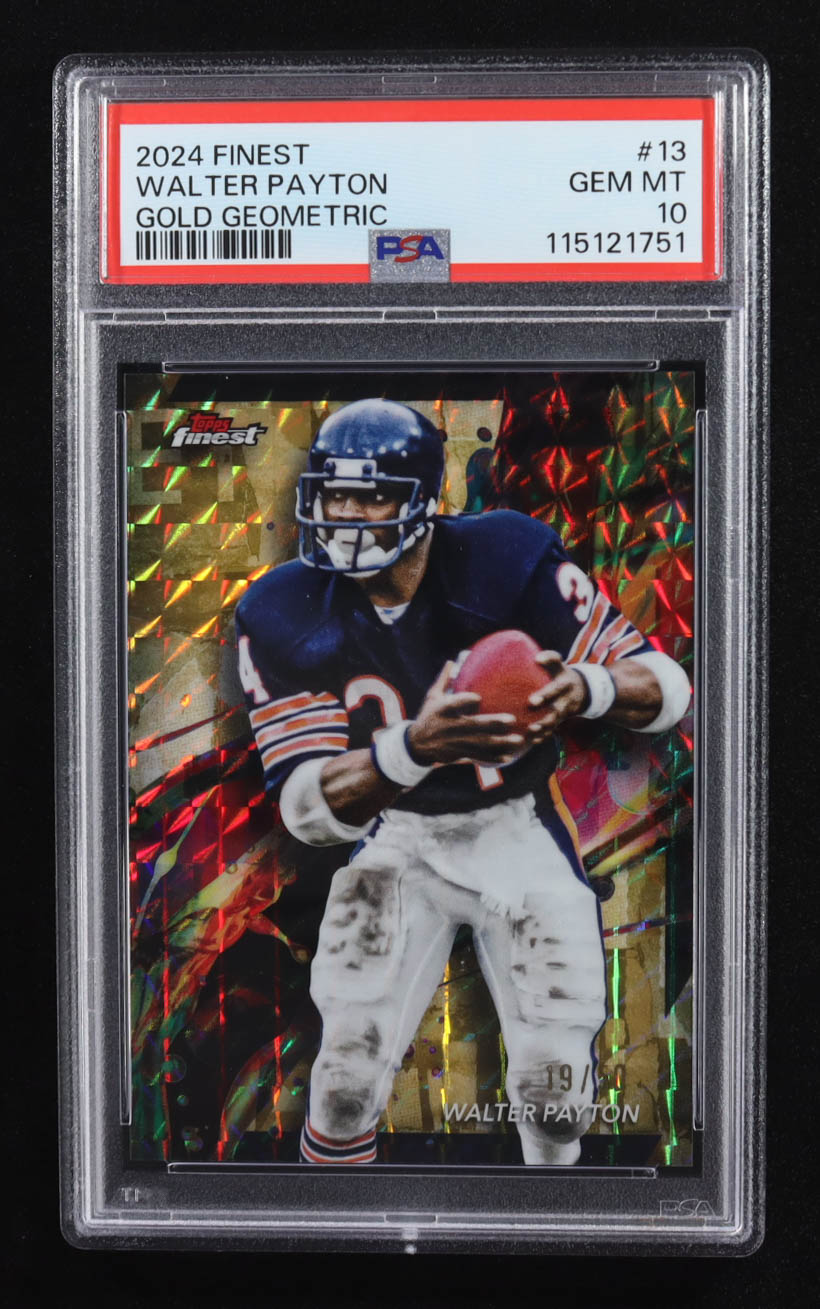 Walter Payton 2024 Finest Gold Geometric Refractors #13 #19/50 (PSA 10) at PristineAuction.com Walter Payton 2024 Finest Gold Geometric Refractors #13 #19/50 (PSA 10) at PristineAuction.com