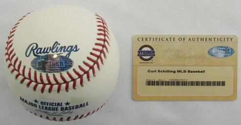 Curt Schilling Signed OML Baseball (Steiner) at PristineAuction.com Curt Schilling Signed OML Baseball (Steiner) at PristineAuction.com