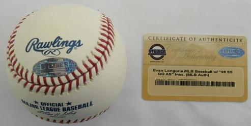 Evan Longoria Signed OML Baseball (Steiner) at PristineAuction.com Evan Longoria Signed OML Baseball (Steiner) at PristineAuction.com
