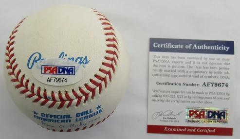 Dick Williams Signed OAL Baseball Inscribed "WS 72-73" (PSA) at PristineAuction.com Dick Williams Signed OAL Baseball Inscribed "WS 72-73" (PSA) at PristineAuction.com