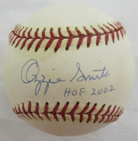 Ozzie Smith Signed ONL Baseball Inscribed "HOF 02" (Steiner) at PristineAuction.com