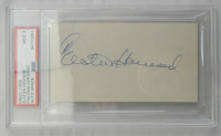 Elston Howard Signed Index Card (PSA) at PristineAuction.com