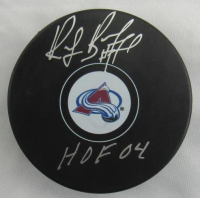 Ray Bourque Signed Avalanche Logo Hockey Puck Inscribed "HOF 04" (Steiner) at PristineAuction.com