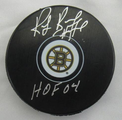 Ray Bourque Signed Bruins Logo Hockey Puck Inscribed "HOF 04" (Steiner) at PristineAuction.com Ray Bourque Signed Bruins Logo Hockey Puck Inscribed "HOF 04" (Steiner) at PristineAuction.com