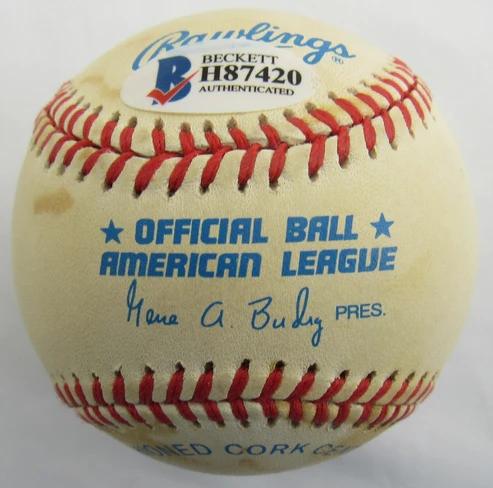 Don Larsen Signed OAL Baseball Inscribed "10-8-56" (Beckett) at PristineAuction.com Don Larsen Signed OAL Baseball Inscribed "10-8-56" (Beckett) at PristineAuction.com