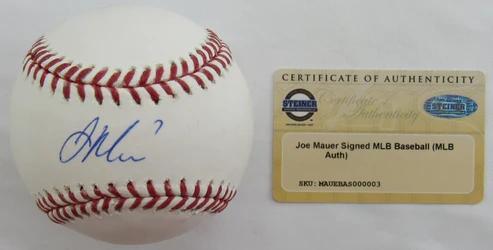 Joe Mauer Signed OML Baseball (Steiner) at PristineAuction.com Joe Mauer Signed OML Baseball (Steiner) at PristineAuction.com