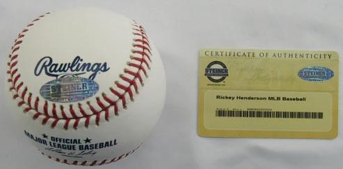 Rickey Henderson Signed OML Baseball (Steiner) at PristineAuction.com Rickey Henderson Signed OML Baseball (Steiner) at PristineAuction.com