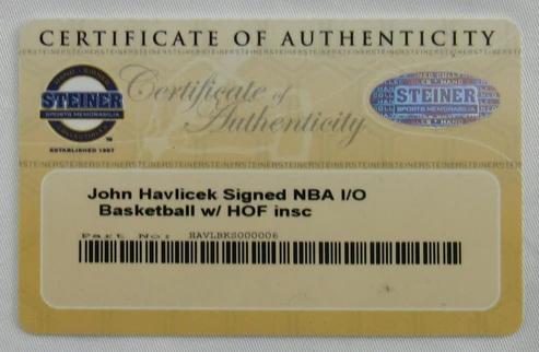 John Havlicek Signed NBA Game Ball Series Basketball Inscribed "HOF 84" (Steiner) at PristineAuction.com John Havlicek Signed NBA Game Ball Series Basketball Inscribed "HOF 84" (Steiner) at PristineAuction.com