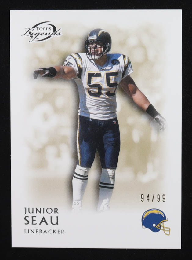 Junior Seau 2011 Topps Legends Gold #2 #94/99 at PristineAuction.com Junior Seau 2011 Topps Legends Gold #2 #94/99 at PristineAuction.com