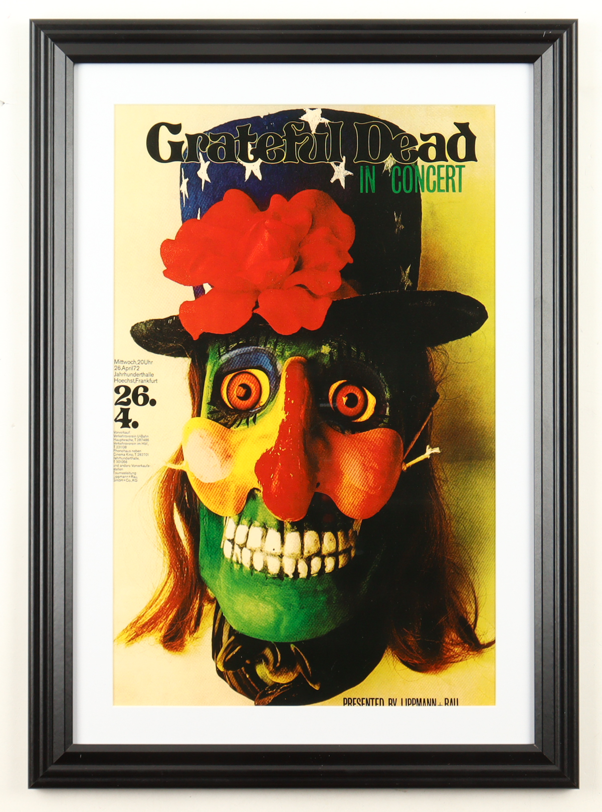 1974 Grateful Dead Custom Framed Concert Poster at PristineAuction.com 1974 Grateful Dead Custom Framed Concert Poster at PristineAuction.com