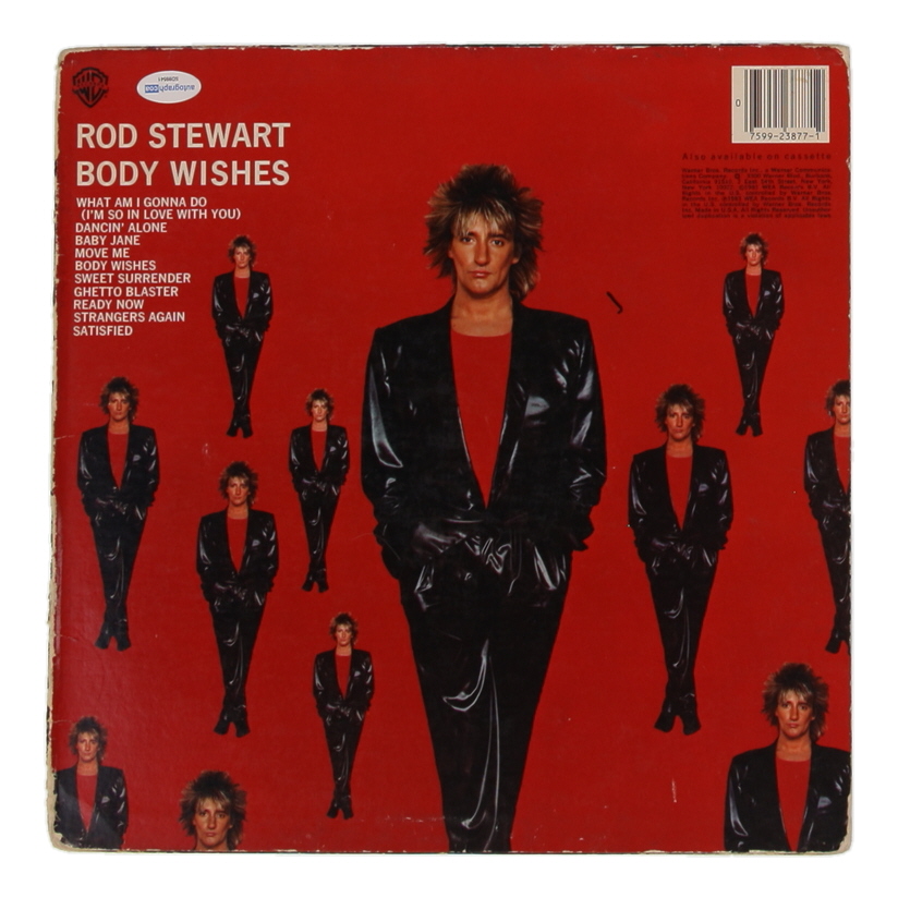Rod Stewart Signed "Body Wishes" Vinyl Album Cover (ACOA) at PristineAuction.com Rod Stewart Signed "Body Wishes" Vinyl Album Cover (ACOA) at PristineAuction.com