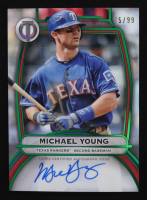 Michael Young 2025 Topps Tribute Autographs Green #TAMY #75/99 at PristineAuction.com