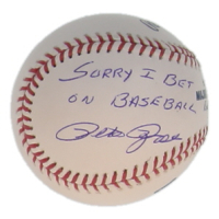 Pete Rose Signed OML Baseball Inscribed "Sorry I Bet On Baseball" (JSA) at PristineAuction.com