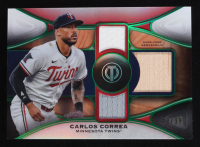 Carlos Correa 2025 Topps Tribute Triple Relics Green #TTRCCO #19/99 at PristineAuction.com