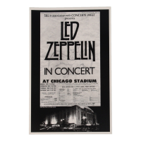 Led Zeppelin Original 1980 Chicago Stadium Concert 12x18 Poster & Ticket at PristineAuction.com