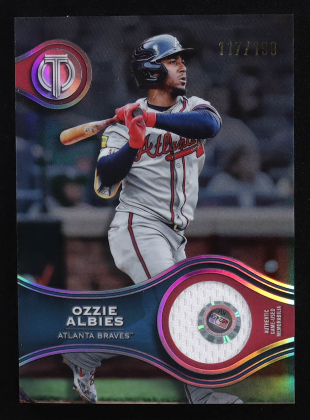 Ozzie Albies 2025 Topps Tribute Stamp of Approval Relics #SOAOA #117/198 at PristineAuction.com Ozzie Albies 2025 Topps Tribute Stamp of Approval Relics #SOAOA #117/198 at PristineAuction.com