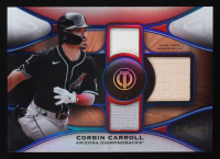 Corbin Carroll 2025 Topps Tribute Triple Relics Blue #TTRCC #042/150 at PristineAuction.com