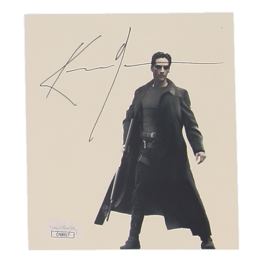 Keanu Reeves Signed "The Matrix" 5x6.25 Print (JSA) at PristineAuction.com Keanu Reeves Signed "The Matrix" 5x6.25 Print (JSA) at PristineAuction.com