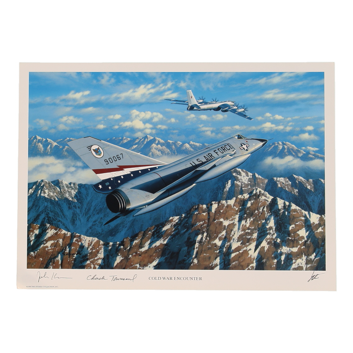 John Kane & Chuck Townsend Signed Stan Stokes "Cold War Encounter" Lithograph (AIV) at PristineAuction.com John Kane & Chuck Townsend Signed Stan Stokes "Cold War Encounter" Lithograph (AIV) at PristineAuction.com