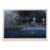 Stanley Kalina Signed Stan Stokes "Battleship Row" Lithograph (AIV) at PristineAuction.com