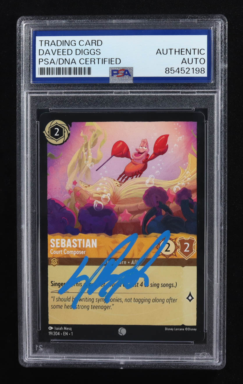 Daveed Giggs Signed 2023 Disney Lorcana The First Chapter #19 Sebastian - Court Composer C (PSA Authentic) at PristineAuction.com Daveed Giggs Signed 2023 Disney Lorcana The First Chapter #19 Sebastian - Court Composer C (PSA Authentic) at PristineAuction.com
