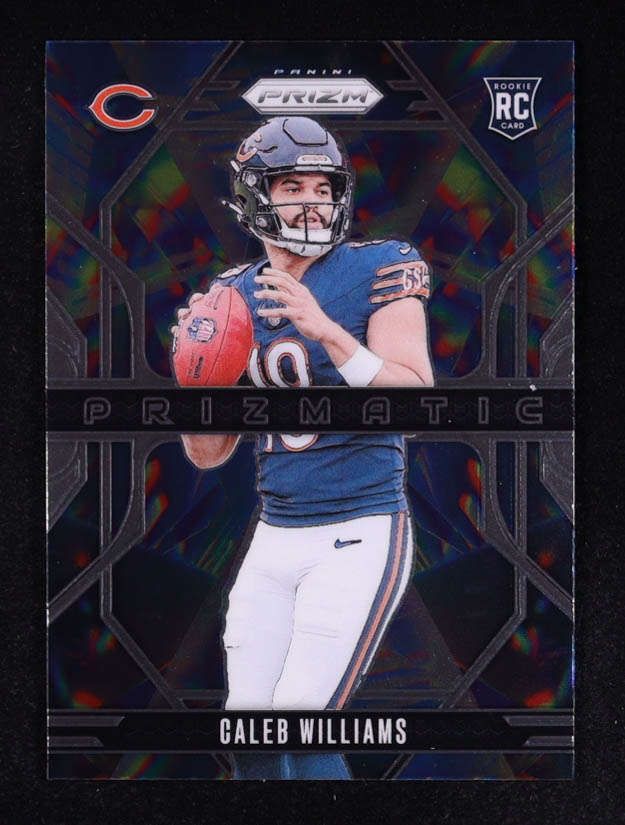 Caleb Williams 2024 Panini Prizm Prizmatic Tie Dye #1 RC at PristineAuction.com Caleb Williams 2024 Panini Prizm Prizmatic Tie Dye #1 RC at PristineAuction.com