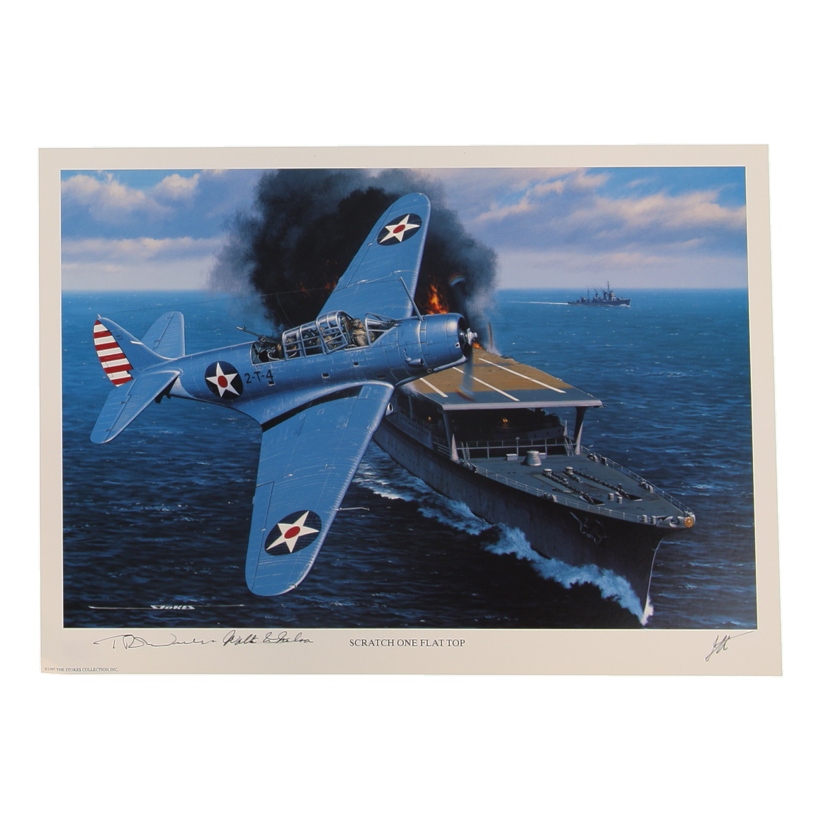 T.R. Wiebe & Walter N. Nelson Signed Stan Stokes "Scratch One Flat Top" Lithograph (AIV) at PristineAuction.com T.R. Wiebe & Walter N. Nelson Signed Stan Stokes "Scratch One Flat Top" Lithograph (AIV) at PristineAuction.com