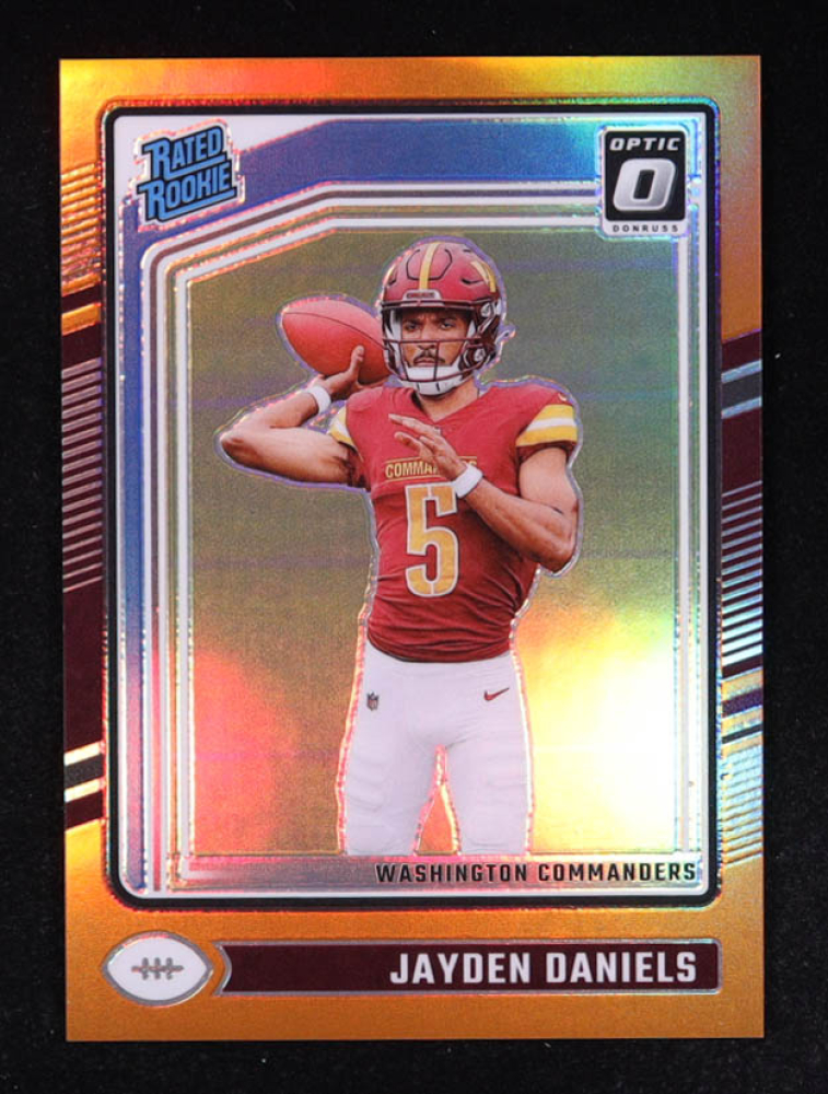 Jayden Daniels 2024 Panini Donruss Optic Prizm RR Orange #248 RC #235/249