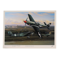 Michael T. Russo Signed Stan Stokes "The First Mustang Ace" Lithograph (AIV) at PristineAuction.com