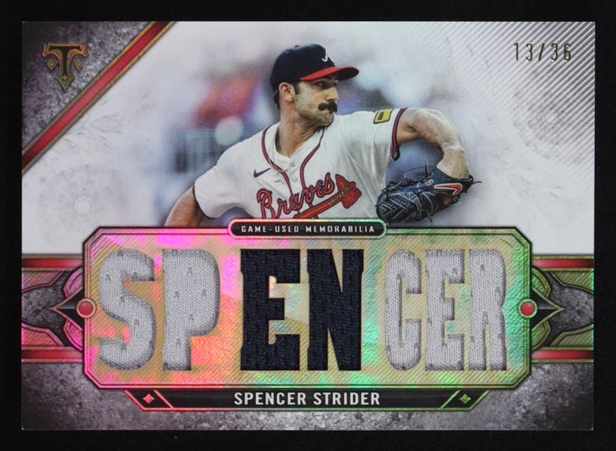 Spencer Strider 2024 Topps Triple Threads Relics #TTRSTR1 #13/36 at PristineAuction.com Spencer Strider 2024 Topps Triple Threads Relics #TTRSTR1 #13/36 at PristineAuction.com
