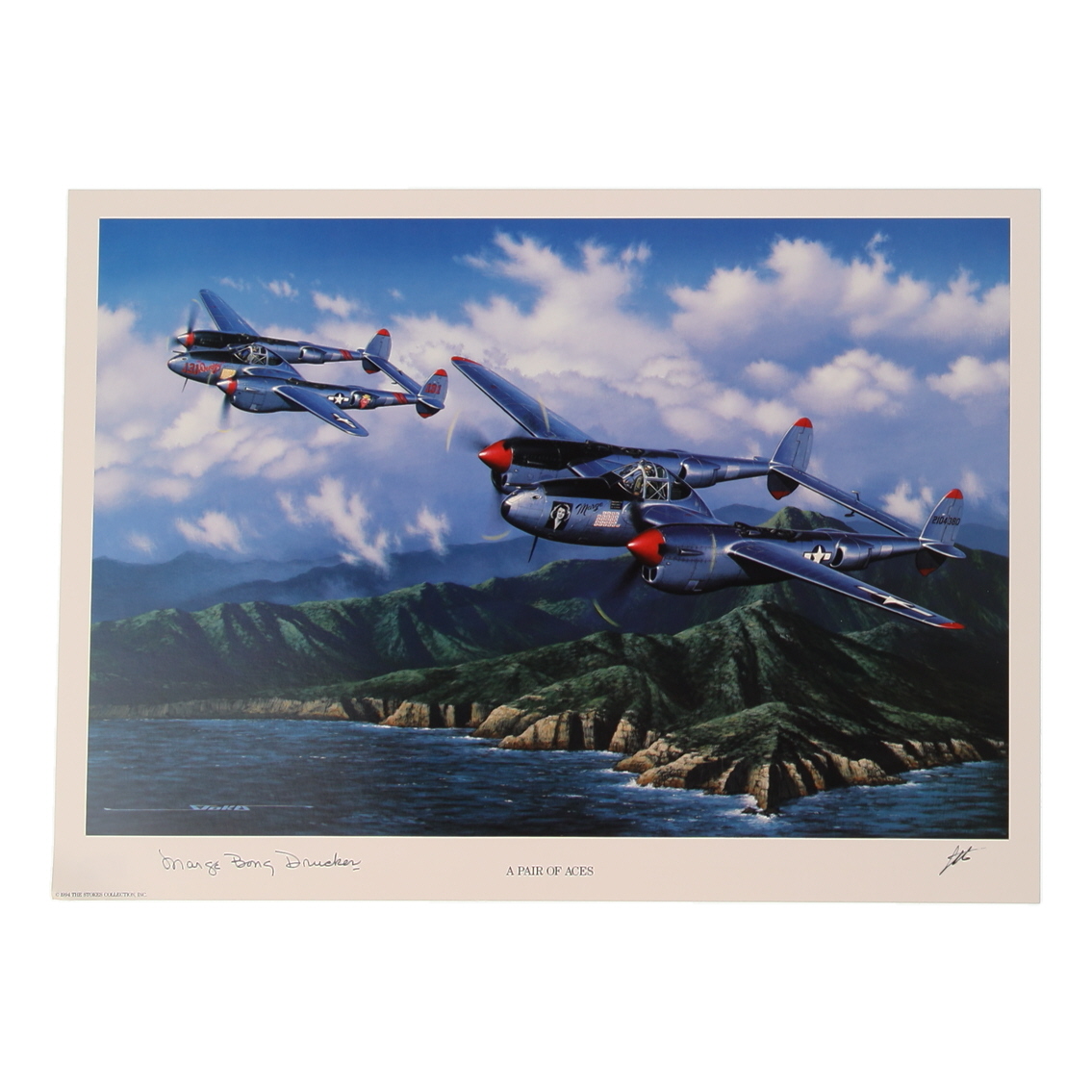 Marge Bong Drucker Signed Stan Stokes "A Pair Of Aces" Lithograph (AIV) at PristineAuction.com Marge Bong Drucker Signed Stan Stokes "A Pair Of Aces" Lithograph (AIV) at PristineAuction.com