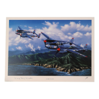 Marge Bong Drucker Signed Stan Stokes "A Pair Of Aces" Lithograph (AIV) at PristineAuction.com