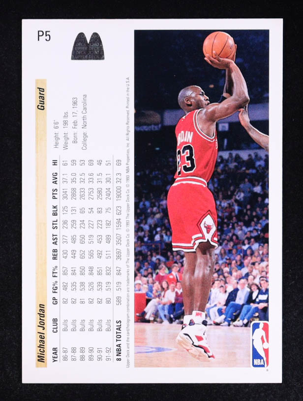 Michael Jordan 1992-93 Upper Deck #P5 at PristineAuction.com Michael Jordan 1992-93 Upper Deck #P5 at PristineAuction.com