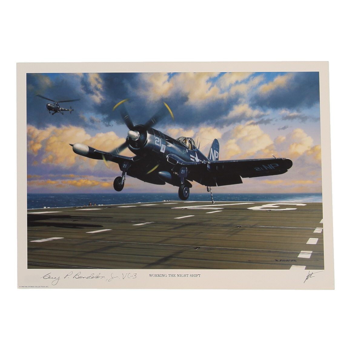 Guy Bordelon Signed Stan Stokes "Working The Night Shift" Lithograph Inscribed "VC-3" (AIV) at PristineAuction.com Guy Bordelon Signed Stan Stokes "Working The Night Shift" Lithograph Inscribed "VC-3" (AIV) at PristineAuction.com