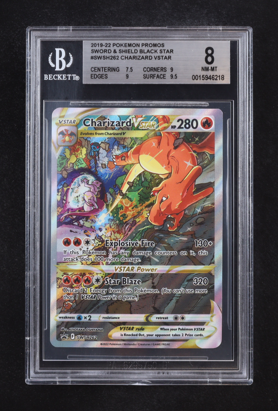 Charizard VSTAR 2019-22 Pokemon Sword and Shield Black Star Promos #SWSH262 (BGS 8) at PristineAuction.com Charizard VSTAR 2019-22 Pokemon Sword and Shield Black Star Promos #SWSH262 (BGS 8) at PristineAuction.com