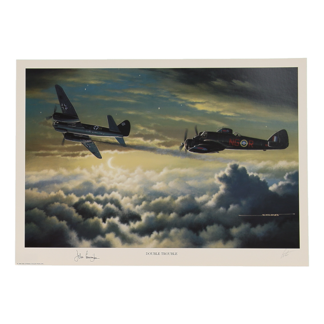 John Cunningham Signed Stan Stokes "Double Trouble" Lithograph (AIV) at PristineAuction.com John Cunningham Signed Stan Stokes "Double Trouble" Lithograph (AIV) at PristineAuction.com