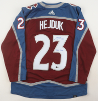 Milan Hejduk Signed Avalanche Adidas Authentic Captain's Jersey Inscribed "2001 Cup" (Beckett) at PristineAuction.com