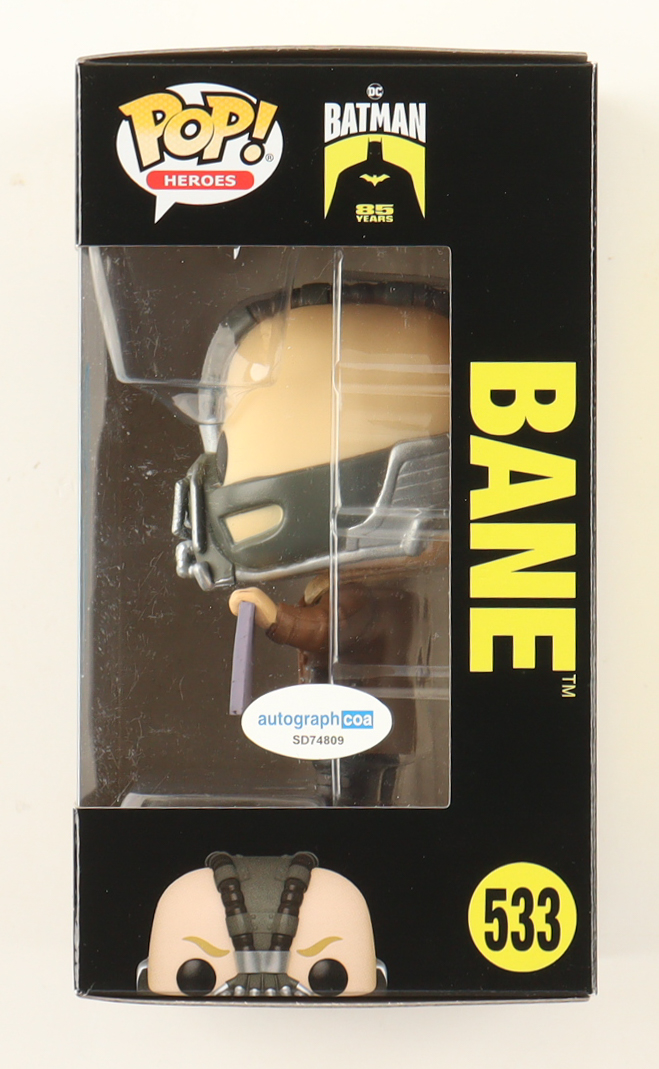 Tom Hardy Signed "The Dark Knight Rises" #533 Bane Funko Pop Vinyl Figure (ACOA) at PristineAuction.com Tom Hardy Signed "The Dark Knight Rises" #533 Bane Funko Pop Vinyl Figure (ACOA) at PristineAuction.com