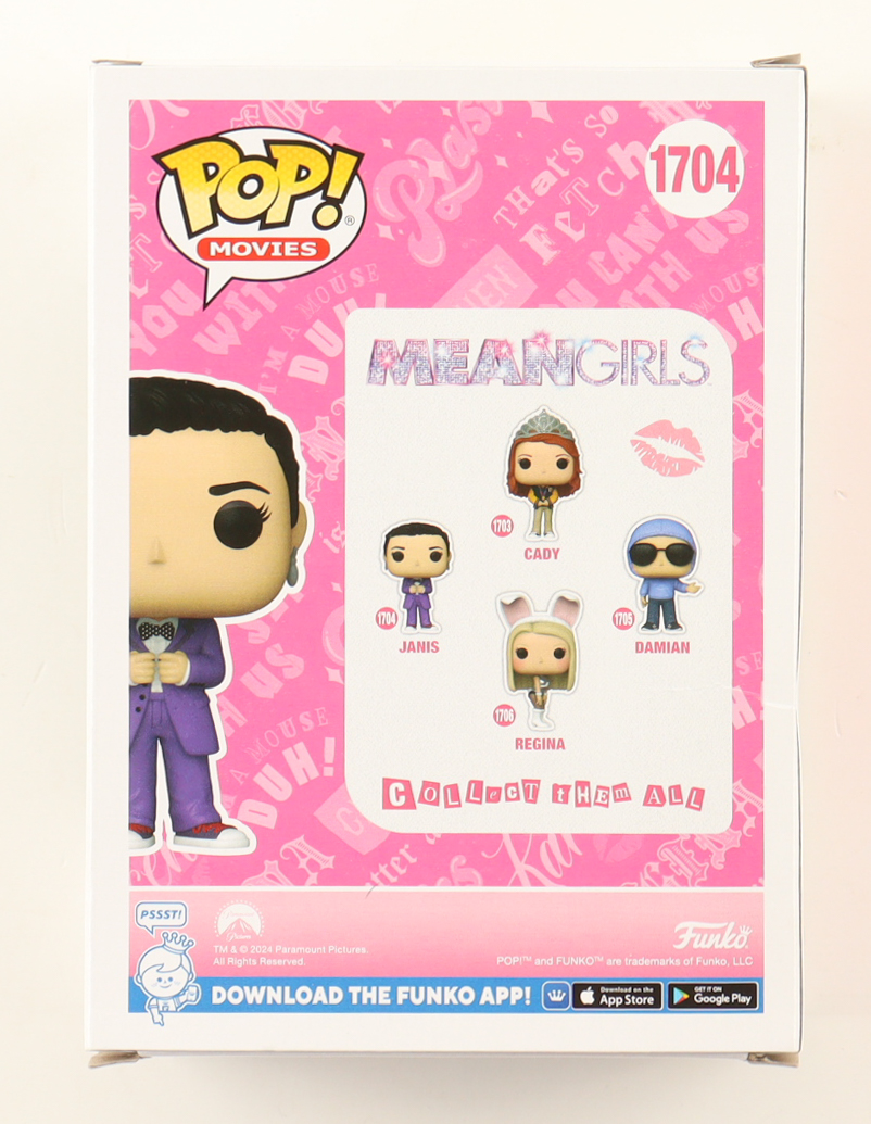 Lizzy Caplan Signed "Mean Girls" #1704 Janis Funko Pop! Vinyl Figure (ACOA) at PristineAuction.com Lizzy Caplan Signed "Mean Girls" #1704 Janis Funko Pop! Vinyl Figure (ACOA) at PristineAuction.com