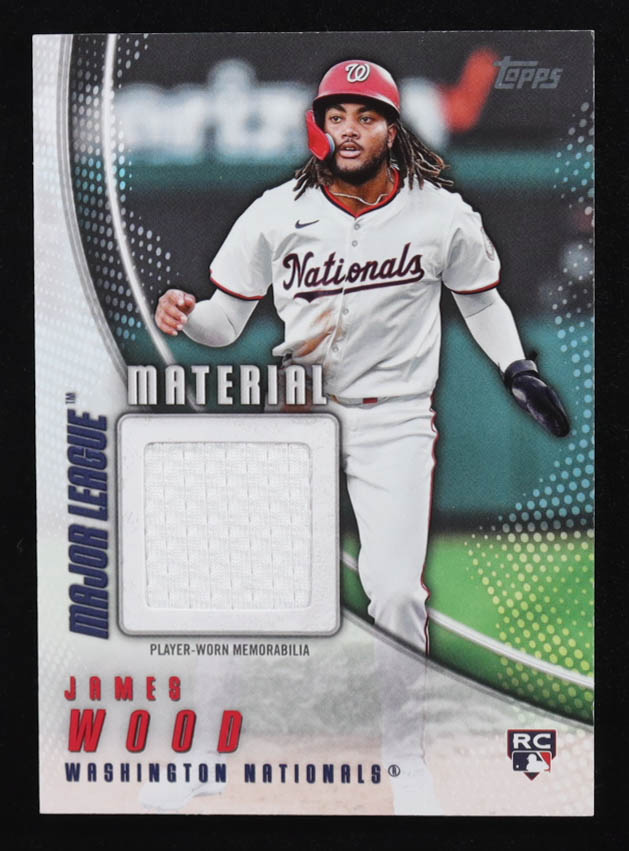James Wood 2025 Topps Major League Materials #MLMJWO RC at PristineAuction.com James Wood 2025 Topps Major League Materials #MLMJWO RC at PristineAuction.com